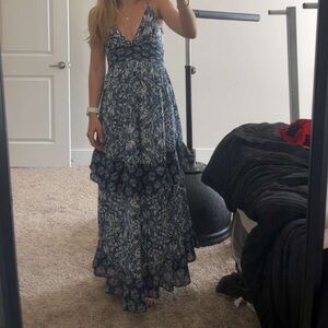 Blue and white dress A&F